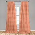 thumbnail image 5 of Ambesonne Floral Curtains, Modern Flower Petal Tile, Pair of 28"x95", Orange White, 5 of 5