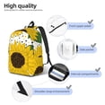 thumbnail image 5 of Balery Sunflowers Vintage Canvas Backpack for Men and Women - Large Capacity, Durable Travel Laptop Bag for School, Work, Hiking, and Outdoor Activities, 5 of 7
