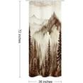 thumbnail image 6 of Brown Small Stall Misty Pine Forest Shower Curtain 36 x 72, Tan Mountain Foggy Woodland Scenery Tree Narrow Half Size Shower Curtains for Bathroom, Abstract Waterproof Nature-Themed Decor, 6 of 12