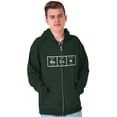 thumbnail image 5 of Ba Co N Bacon Food Science Nerd Geeky Zip Up Hoodie Men's Women's Brisco Brands 2X, 5 of 6