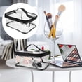 thumbnail image 2 of EeaseMX Bolsa de maquillaje grande transparente, bolsa de almacenamiento de cosméticos transparente para viajes en casa, 2 of 7