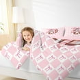 thumbnail image 4 of jejeloiu American Rugby Ball Full Size Comforter Sets,Chic Ribbon Bows Bedding Sets For Bowknot Lover Reversible 3pcs, 4 of 8