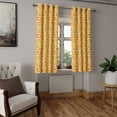 thumbnail image 2 of Ambesonne African Grommet Curtain, Random Doodles, 50" x 63", Brown Marigold Mustard, 2 of 6