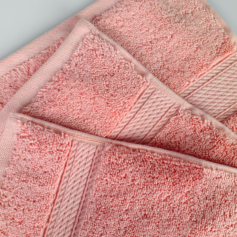 Superior Egyptian Cotton Heavyweight Hand Towel Set of 4, Tea Rose