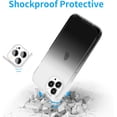 thumbnail image 6 of Compatible with iPhone 14 Pro Case, Clear Soft Shockproof Protective Slim Thin Bumper Cover Transparent Phone Case, Gradient Black, 6 of 15
