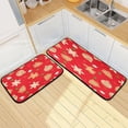 thumbnail image 7 of Gingerbread Man Red Kitchen Mat - Cushioned Anti Fatigue Kitchen Rug Set of 2, Non Slip Waterproof Kitchen Mats for Kitchen, Laundry, Sink, Office 19.7"×27.6"+19.7"×47.2" Home Decor, 7 of 7