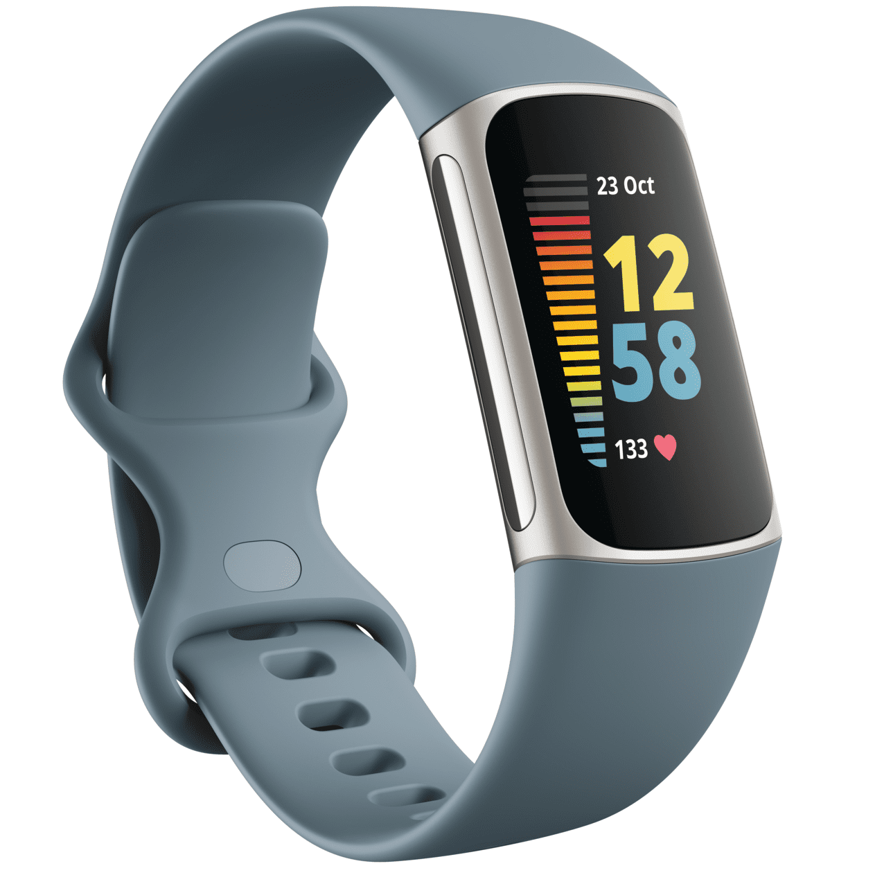 Fitbit Charge 5 Fitness Tracker - Steel Blue and Platinum Stainless Steel 