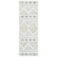 thumbnail image 5 of SAFAVIEH Micro-Loop Mackenzie Southwestern Wool Runner Rug, Ivory/Grey, 2'3" x 7', 5 of 10