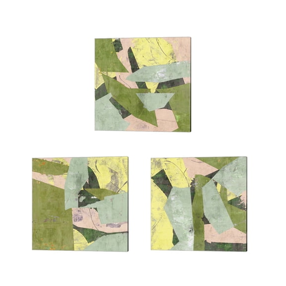 Great Art Now Forest of Memory by Melissa Wang 3 Piece Canvas Art Set Each 14W x 14H