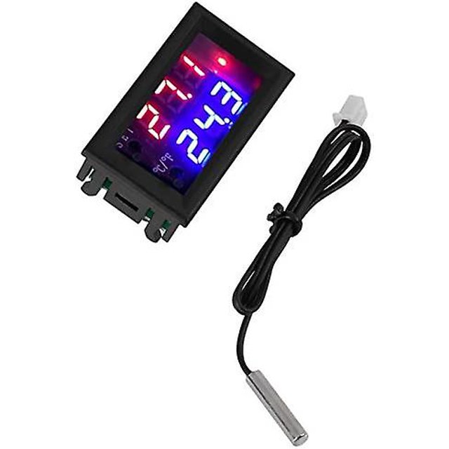 Dc 12v Digital Thermostat All Purpose Controller With Sensor,temperature Measurement Range: - 50 ~ 110