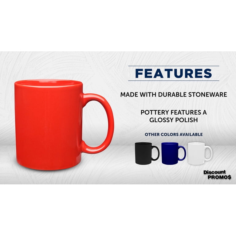 Ceramic Coffee Mugs 11 oz. Set of 10, Bulk Pack - Coffee cup set, Iced coffee  cup, Gaming mug - Red - Walmart.com