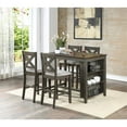 thumbnail image 2 of OSP Home Furnishings Century 5-Piece Dining Set, Slate Grey, 2 of 7
