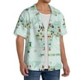 thumbnail image 4 of KLL World Travel Map Print Men's Shirt Short Sleeve Button Down Summer Cuba Beach Shirts- 3X-Large, 4 of 7