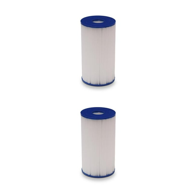 Justharion Filtre en Forme de Colonne de Piscine Gonflable en Polyester Spa Pompe Filtres Système de Filtration Accessoire d'Entretien III Type 2Ensemble