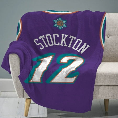 Sleep Squad Utah Jazz John Stockton 60″ x 80″ Raschel Plush Blanket