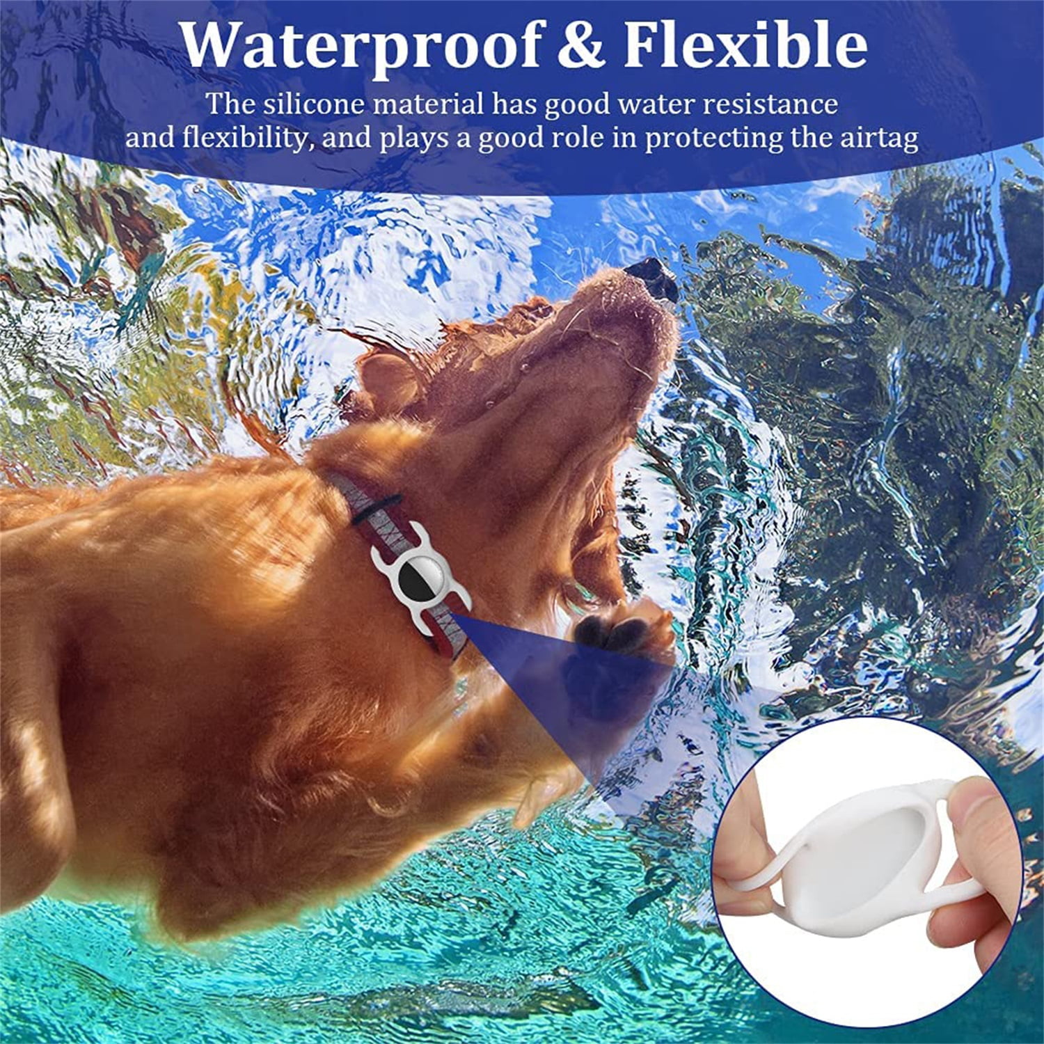 Pefilos Silicone Case Compatible with Airtag Dog Collar Holder for Tags, Protective Cover for Pet Strap Band, Slide On Sleeve Compatible with Apple Airtag Dog Collar Holder for Small Dogs Pefilos Silicone Case Compatible with Airtag Dog Collar Holder for Tags, Protective Cover for Pet Strap Band, Slide On Sleeve Compatible with Apple Airtag Dog Collar Holder for Small Dogs