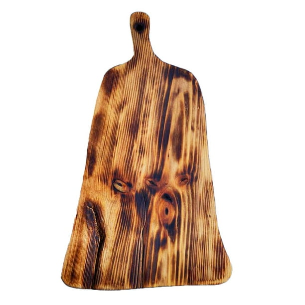 tabla para picar HAPPY LIFE madera pino, tabla de decorativa, tabla de quesos y corte carne, hecha 100% a mano I LIVE I: XL 51 x 28 x 18 x 2.5