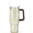 thumbnail image 2 of Spring Flowers 40oz Stainless Steel Vacuum Insulated Tumbler with Lid and Straw for Water Iced Tea Coffee Smoothie and More, 2 of 7