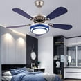 thumbnail image 3 of Miumaeov 52 Inch Bule Modern LED Ceiling Fan Light 5 Blades 3-speed Setting W/ Remote, 3 of 9