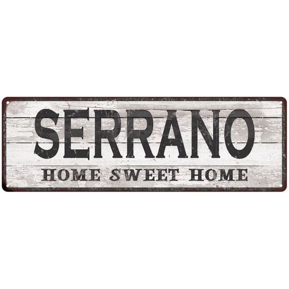 SERRANO Home Sweet Home Country Look 6x18 Metal Sign 106180045734