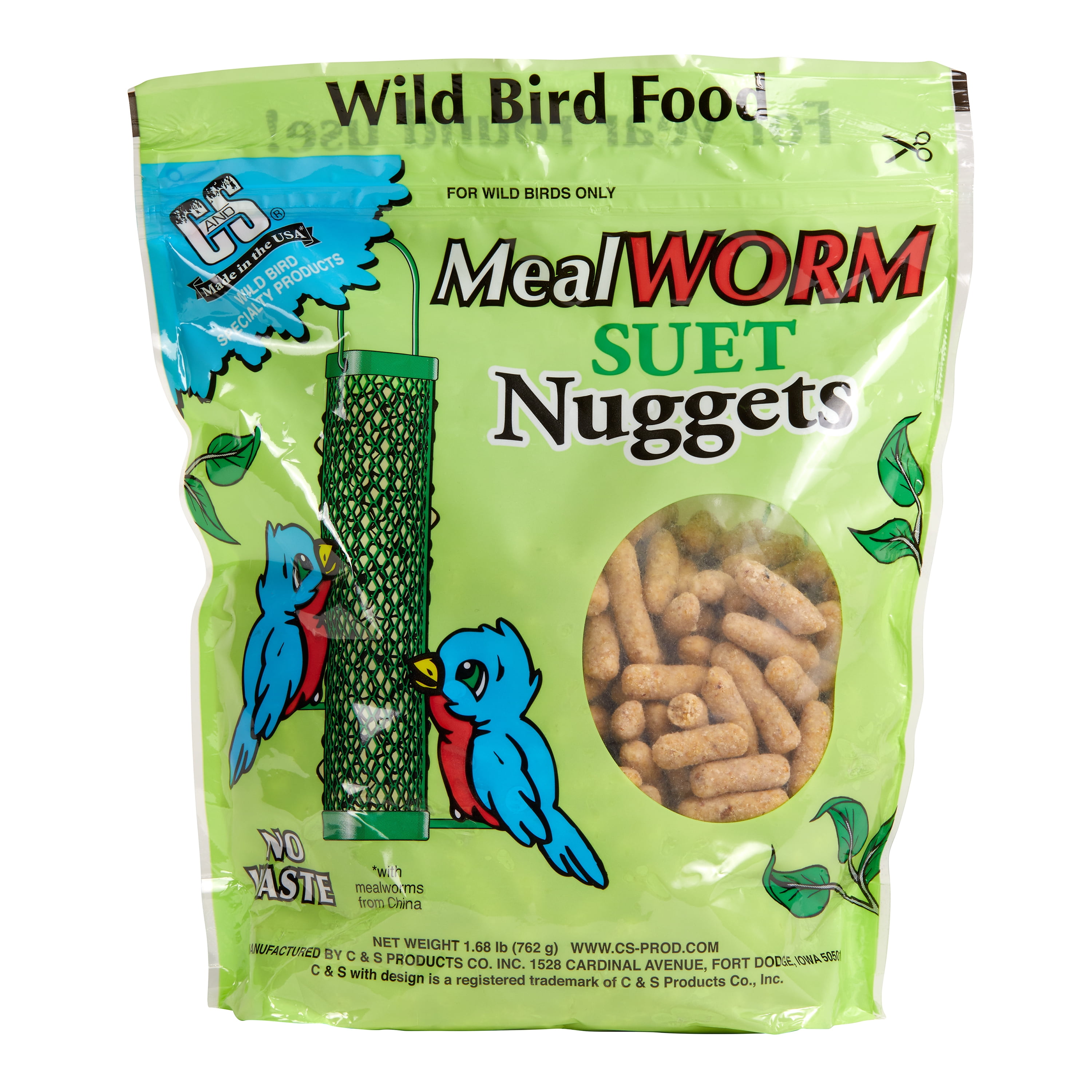 C&S Products Mealworm Suet Dough Nuggets, 27 oz, Wild Bird Food