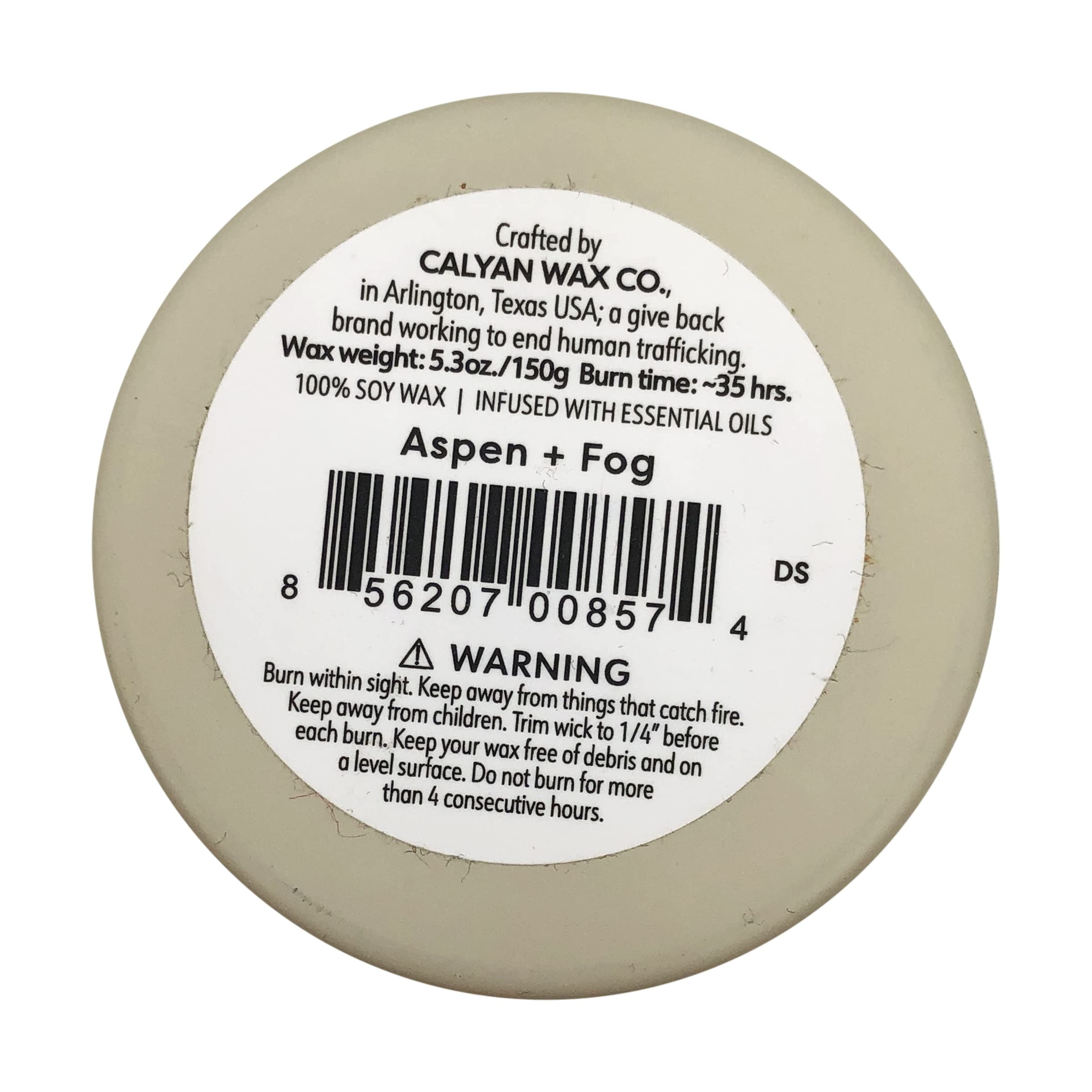 Calyan Wax Co Candle Soy Aspen Fog 5.3 oz (Pack Of 4)