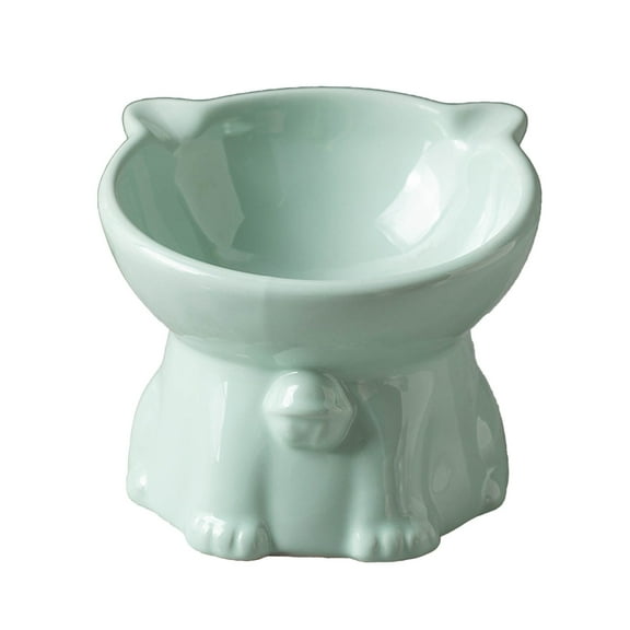 PuSpu Ceramic Elevated Cat Food & Water Bowl – Large-Capacity Home Decoration & Kitchen Utensils for Happy Whiskers