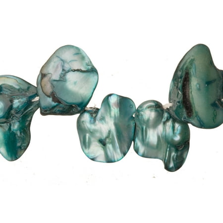 Teal Freshwater Cultured Pearls Natural Teardrop, D+ Graded, 16x4x11mm (Approx.), 15.5Inch