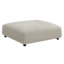 Modway Solace Modular Upholstered Fabric Ottoman in Linen