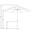 thumbnail image 3 of California Umbrella Parasol de Patio 11 Pieds en Lin Sésame, 3 of 4