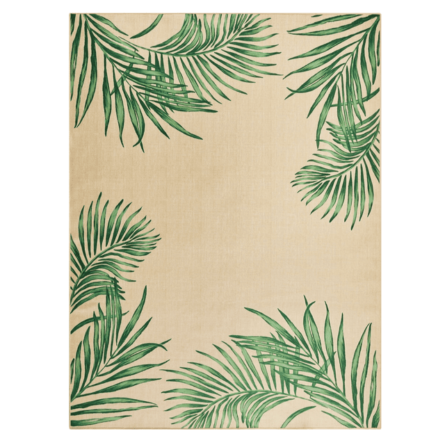 Better Homes & Gardens 5 ft. x 7 ft. Printed Green Palm Outdoor Rug