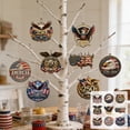 thumbnail image 2 of JHyouerji 9 Pcs 4th of July Ornaments Patriotic Wooden Tree Hanging Ornaments for Memorial Day Red White Blue Independence Day 250th Anniversary Decor, 2 of 6