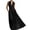 Black, variant on Laqbezok Women's Sleeveless V-Neck Maxi Dress, Button Down Collared Casual Long Gown, Pleated Flared Hem Summer Dress with Pockets