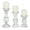 White Turned Style Pillar Solid Round S/3 10", 8", 6”H, variant on DecMode Traditional and Timeless Mango Wood Pillar Candle Holder Set of 3, 6", 8", 1"H, White/Rose Blush Finish
