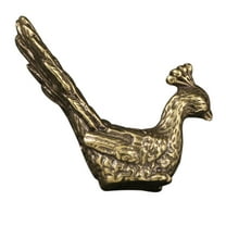 HONMEET Peacock Statue Decor Brass Craft Figurine for Living Room and Desk Decoration 1Pack 4.7x4x1in