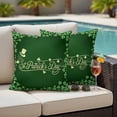thumbnail image 5 of St. Patrick's Day Pillow Covers 2 Pack Vintage Country Green Shamrocks Leaf Ombre Green Pillowcase Waterproof Outdoor Throw Pillow Cover for Patio Garden Square Cushion 16”x16”, 5 of 9