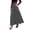 Grey, variant on Skirts for Women Elegant Maxi Solid Color High Waist Flowy Long with Pockets Casual Plus Size Business Work Wine Skirt S