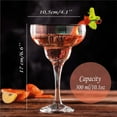 thumbnail image 2 of Margarita Glasses, Cocktail Glasses, Martini Coupe Glasses, Crystal Espresso Martini Glasses, Long stem Glassware (300ml/10.1oz) (2 Pcs), 2 of 6