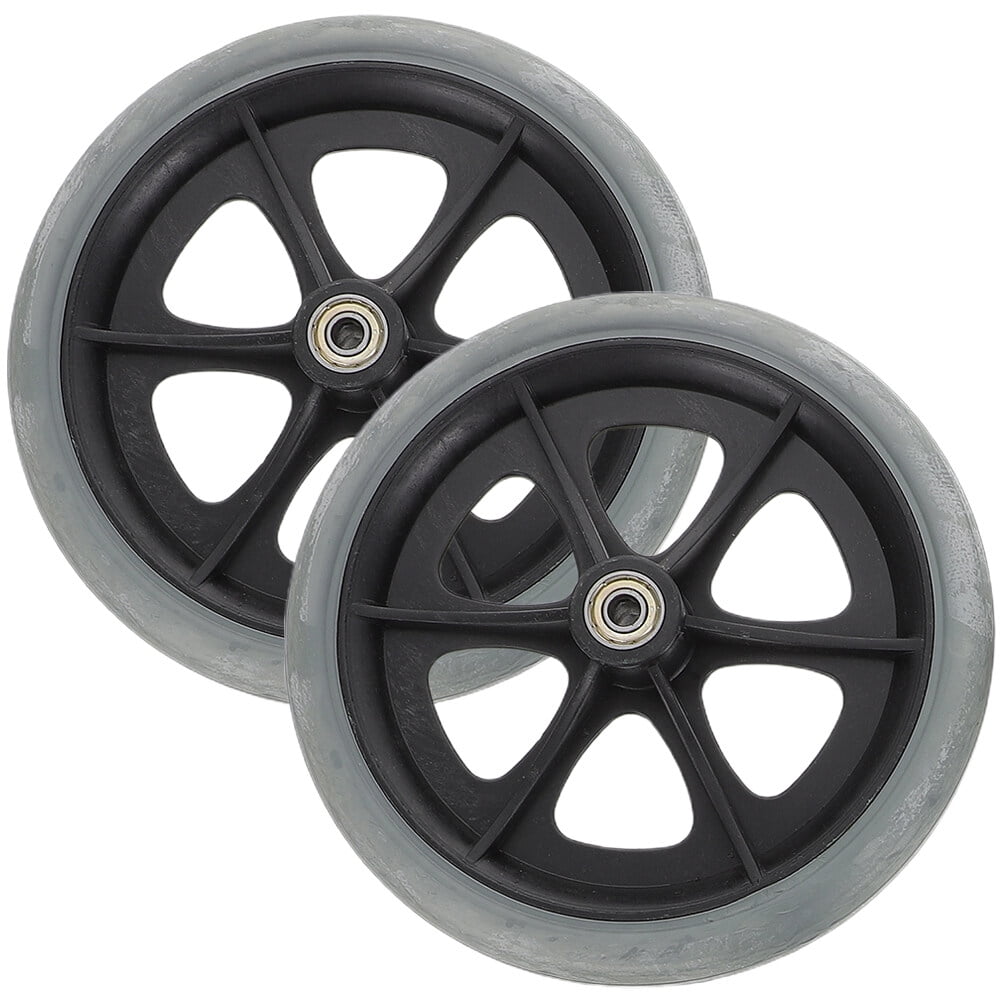 2pcs Wheelchair Wheels Walker Front Wheels Drive Wheelchair Replacement Parts