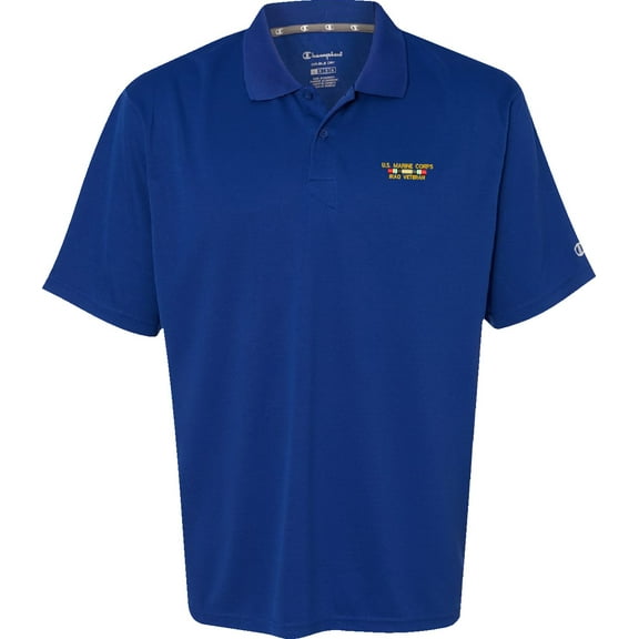 U.S. Marine Corps Iraq Large Royal Blue Moisture Wicking Polo