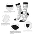 thumbnail image 3 of Fotbe Rabbit And Cloud Pattern Long Socks for Men & Women – Breathable & Stretchy Compression Socks, Ideal for Running, Travel, and Everyday Wear Size 5-11, 3 of 6