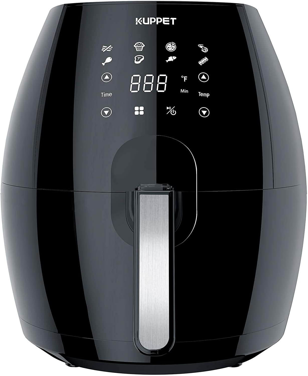 1700W Hot Air Fryer Family Size 5.8Qt 8-in-1 Recipe Book Touch Screen Control 