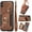 Brown, variant on for iPhone X Case,Phone Case for iPhone Xs,Card Holder Wallet,Ring Holder Stand,RFID-Blocking,Wrist Strap,Camera Protector,Leather Protective Magnetic Flip Cover for iPhone 10/X/XS (Brown)
