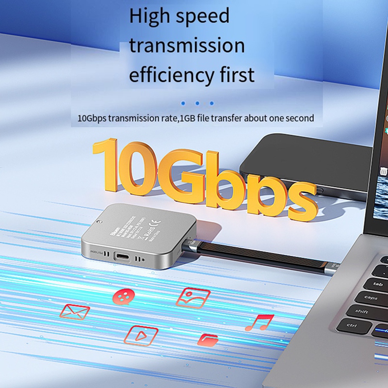 M.2 SSD Enclosure USB C Hub Adapter 10Gbps -Compatible USB-C 3.2&USB-A 3.2 M.2 NVME 2230 SSD 2TB