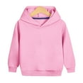 thumbnail image 5 of MLQIDK Girls Black Hoodie Kids Size 10-12 Long Sleeve Solid Color Girl Cute Plain Hoodie Pullover Girls Clothes 140(9-10 Years), 5 of 6