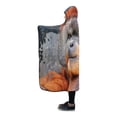 thumbnail image 2 of HATIART Couverture Orang-Outan Gorille Impression Couverture 56x80 Pouces Confortable à Capuche Jeter Wrap, 2 of 3
