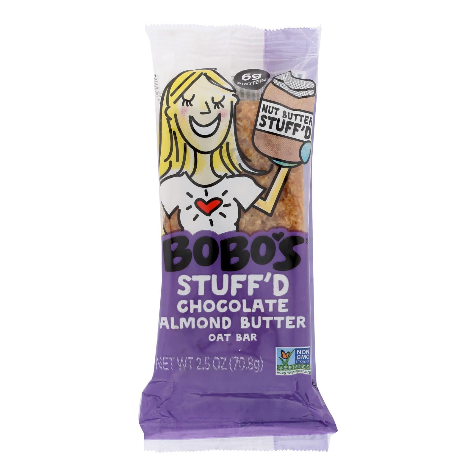 Bobo's Oat Bars Oat Bar Chocolate Almond Butter Filled Case Of 12 2.5 Oz