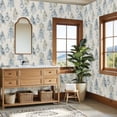 thumbnail image 4 of Woodland Peel and Stick Wallpaper 23.6in x 9.8ft Watercolor Pine Tree Soft Blue Beige Nordic Contact Paper Vinyl Waterproof Self Adhesive Wall Paper for Bedroom Shelf Cabinet Renter Friendly, 4 of 8