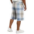 thumbnail image 5 of Delconic Men Holiday Tartan Plaid Quick Dry Knee Length Casual Shorts Elastic Drawstring Waist Side Pockets Loose Fit Short Pants For Summer Beach Gym Hiking Daily Blue XL, 5 of 5
