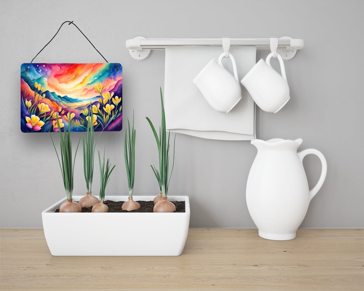 Freesia in Color Wall or Door Hanging Prints 8 in x 12 in